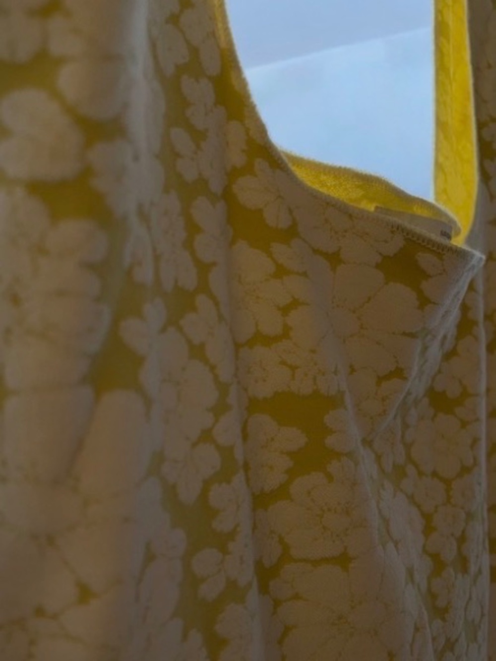 Zara STRETCH SQUARE NECK DRESS YELLOW